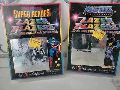 Lazer Blazers 3-D Holographic Stickers: Marvel + Masters Of The Universe SEALED • $24.95