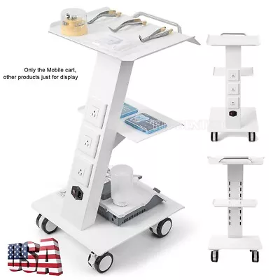 Mobile Dental Trolley Cart Built-in Socket Medical Trolley Equipment Three Layer • $183.99