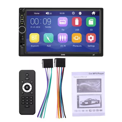 7  Bluetooth Car Stereo Radio 2DIN HD MP5 Touch Screen IOS/Android Mirror Link • $63.80