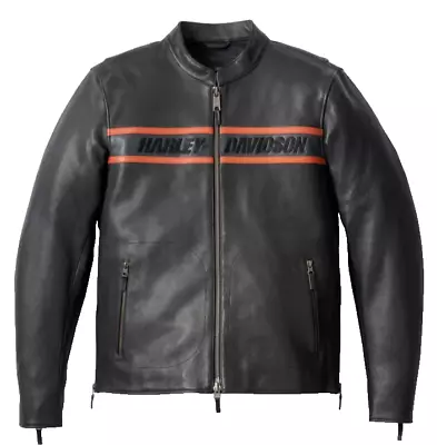 Harley Davidson Men’s Victory Lane II Jacket Motorcycle Real Leather Jacket • $189.99