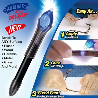 5 Second Fix Pen UV Light Repair Glue Refill Liquid Welding Multi-Purpose Kit • $11.28