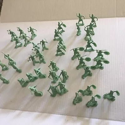 Vintage Louis Marx 2.25  Light Green Vikings Lot Of 42 Assorted Figures 1960s • $79.99