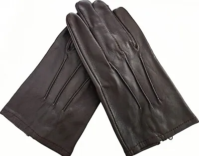 Men's Driving Cycling Dress Genuine Lambskin Unlined Leather Gloves • $19.99