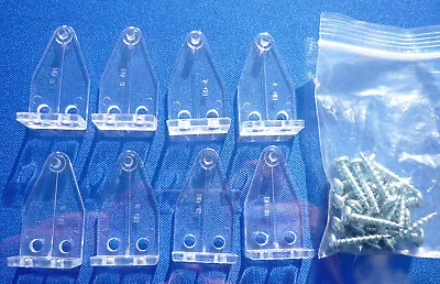 (8) Clear Mini Blind Hold Downs For 2  & 2.5  Blinds Home RV W/ Screws 2-1/2  • $7.65