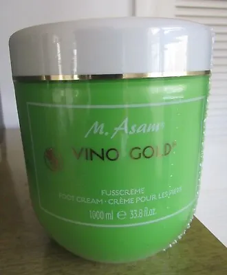M. Asam VINO GOLD Foot Cream JUMBO 33.8 Oz/1000ml  ~ FACTORY SEALED • $42.95