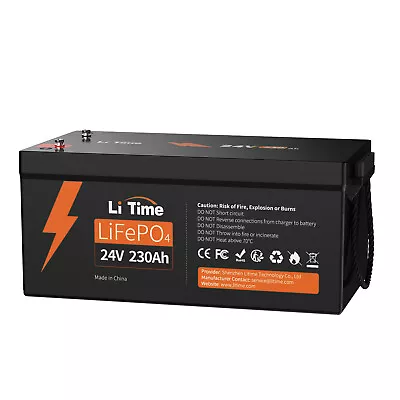 Litime 24V 230Ah LiFePO4 Battery 4000+ Cycle Life For Solar Power RV Marine • $1399.99