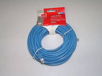 RCA 50-Ft. Blue Cat5/Cat5e Ethernet Network Computer Cable TPH533BR New! • $12.99