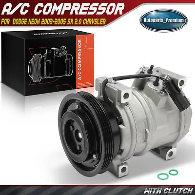 A/C Compressor With Clutch For Chrysler PT Cruiser 2001-2010 Dodge Neon SX 2.0 • $110.99