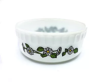 Vintage Australian Souffle Dish Pyrex Crown Corning 'White Daisy' Pattern • $12