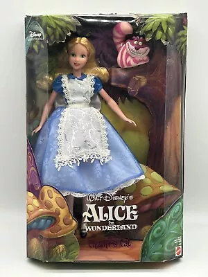 Walt Disney’s Alice In Wonderland Doll & Cheshire Cat Mattel 1999 Vintage NRFB • $59.99