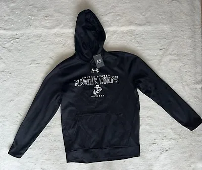 Marine Corps Retired Under Armor Official Hoodie Black Large • $52.95