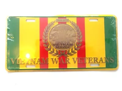 Vietnam War Veterans Republic Of Vietnam Service Embossed License Plate • $14.95