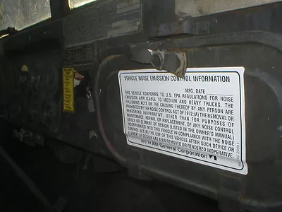 Us Military Truck Emissions Label M998 M35 M54 M151 M715 M35a2 M35a3 ~ • $4.49