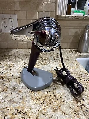 K-M VINTAGE #11-503 275W CHROME HAIR DRYER WITH STAND—-Works Great! • $49.99