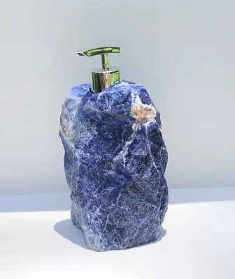 Sodalite Soap Dispenser Made In Crystal Rock • $120