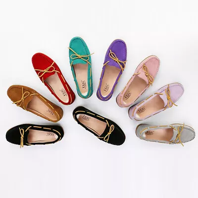 $47.99 • Buy UGG Moccasins Womens Genuine Leather Loafers Casual Flats Slip On Summer Shoes