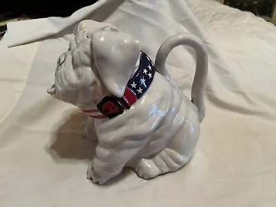 Blue Sky Bulldog Teapot - Union Jack Collar (768) • £63.25