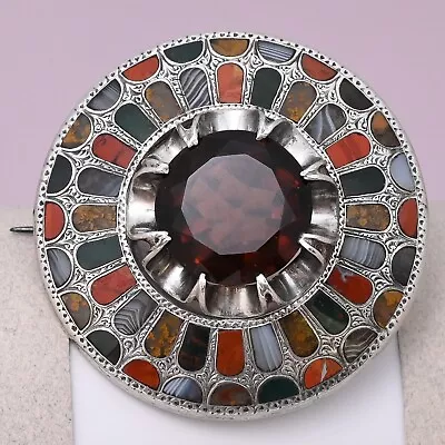 Antique Victorian Scottish Banded Agate Madeira Citrine Inlay Bloodstone  • $9.99