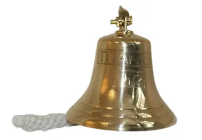  8.5 Cm Titanic Wall Mounted  Nautical Bras Ship Bell With Heavy Lanyard • £11.29