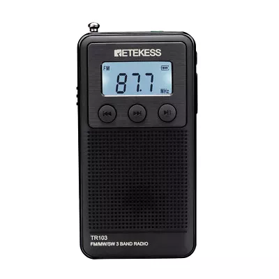 Pocket FM/MW/SW Radio Receiver Portable Digital MP3 Player Rechargeable Sporting • $30.99