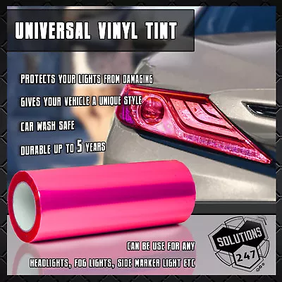 $9.75 • Buy Hot Pink Vinyl Film Smoke Tint Headlight Taillight Fog Light 12 X60  / 1 X 5 FT