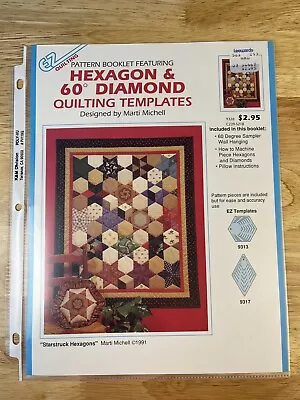 Hexagon & 60 Degree Diamond - Quilting Template - EZ Quilting - By Marti Michell • $6