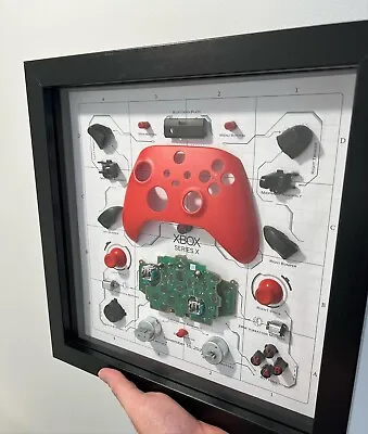 Xbox Red Controller X Series Teardown In Shadow Box Wall Art • $280