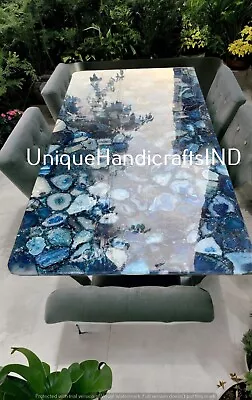Blue Agate Stone Center Sofa Dining Table Top Handmade Kitchen Countertops Slab • $499