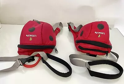 2 Children’s Little Life Toddler Backpack NO Reins Red Ladybird Bag. Twins. • £7