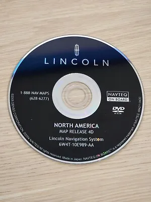 Lincoln Gps Map Navigation Dvd Disc Cd Oem Part 6w4t-10e989-aa Release 4d • $59.99