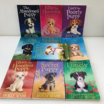 Holly Webb • 10 Book • Puppy Dog Bundle • The Secret Lost Lonely Etc • Stripes • £16.99