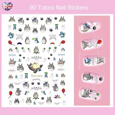 🌸TOTORO STUDIO GHIBL 90 3D Nail Art Stickers Decals Transfers Kawaii UK🌸 • £2.99