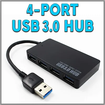 $7.89 • Buy Multi USB 3.0 Hub 4 Port High Speed Slim Compact Expansion Portable Splitter 3