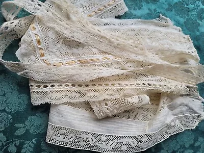 Wow!  4 Wide Intricate Lace Vintage Val 3+ Yards   Fine Collection Lot • $7.99