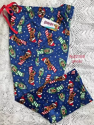 SCOOBY DOO & SHAGGY CHRISTMAS SANTA HAT SCARF Lounge PAJAMA PANTS (MENS S M L XL • $24.99