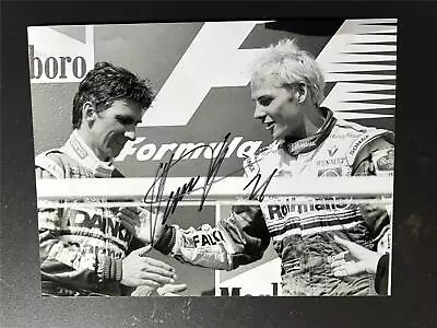 Signed Press Photo 8x6 Damon Hill Arrows A18 Yamaha 2nd Hungaroring GP 1997 F1 • £129.95