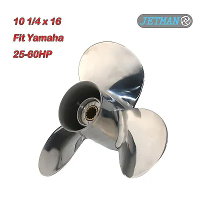 Stainless Steel Propeller 10 1/4x16 For Yamaha Engine 25-60HP 13 Spline RH Prop • $225.64