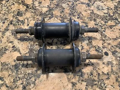 Vintage 90’s GT Dyno 48h HOLE HUB Set BLACK BMX Race FREESTYLE 3/8 AXLE • $1