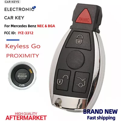 4B KEYLESS GO PROXIMITY For Mercedes Benz 1997-2014 Smart Key IYZ-3312 NEC & BGA • $41.69