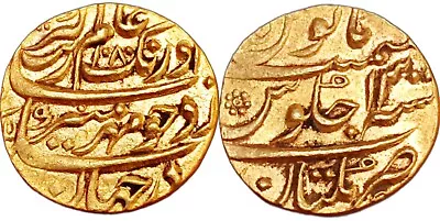 MUGHALSINDIAMUGHALAurangzeb Gold Mohur10.9g Multan Mint VERY FINEV.RARE • $1899