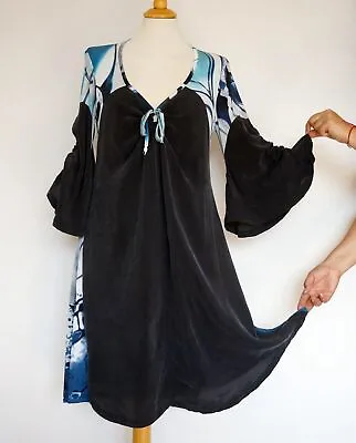 $158.05 • Buy BNWT Le Gatte By Save The Queen Viskose Cupro Dress Size IT 52 D 46