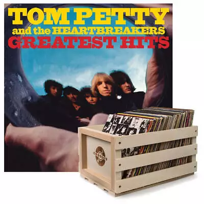 Crosley Record Storage Crate & Tom Petty Greatest Hits - Double Vinyl Album B... • $136.95