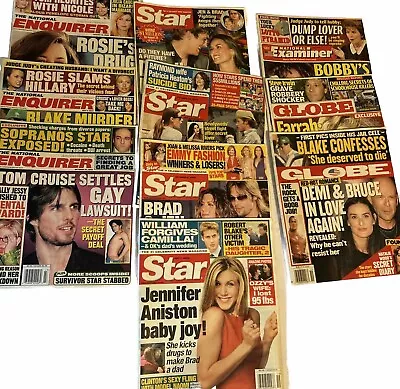 Vintage Lot Of 12—2002 National Examiner Globe Star & Enquirer.. GREAT READS • $85