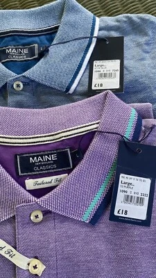 £12.50 • Buy Men’s Polo Shirts 2 Pack Atlantic Bay UK Size L 