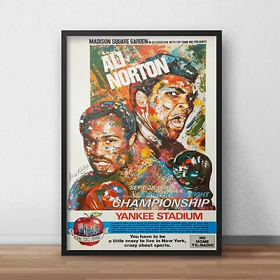 Ali Vs Norton Vintage Boxing Poster - Classic Fight Memorabilia A5 A4 A3 • £4.98