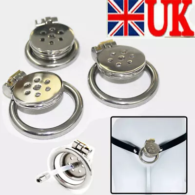 Stainless Steel Chastity Cage Device Flat Cage With Tube Small Cage Bondage SM • £4.98