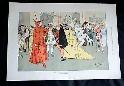 1893 Print 'THE RIVAL MEPHISTOPHELES' By PHIL MAY  16  X 11.5   • $16.15