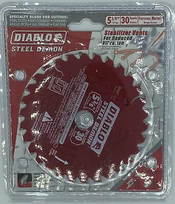 Diablo D0530FM 5-3/8  X 30t Steel Demon Ferrous Cutting Saw Blade With 20mm Arbo • $23.99