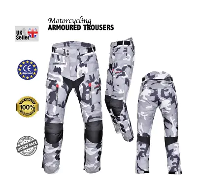 £36.50 • Buy Motorbike Motorcycle  CAMO Trousers Cordura CE Approved Armour 