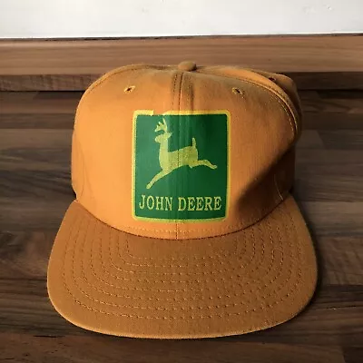 £39.99 • Buy Vintage New Era John Deere Snapback Cap Dupont Visor Pro Model 80's Yellow/Green